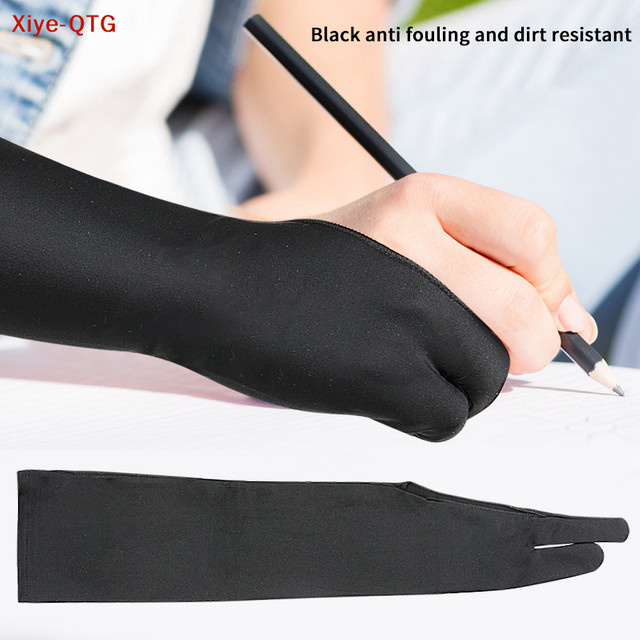 SDJZT Anti-Touch Zwei-Finger-Malhandschuhe für Tablet-Bildschirme in Schwarz - Bild 1