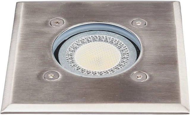Lindby Bodeneinbaustrahler Insa 9977025, 1-flammiger LED-Einbaustrahler aus Edelstahl in Alu-grau, IP67 wasserdicht für den Außenbereich, GU10 Fassung - Bild 1