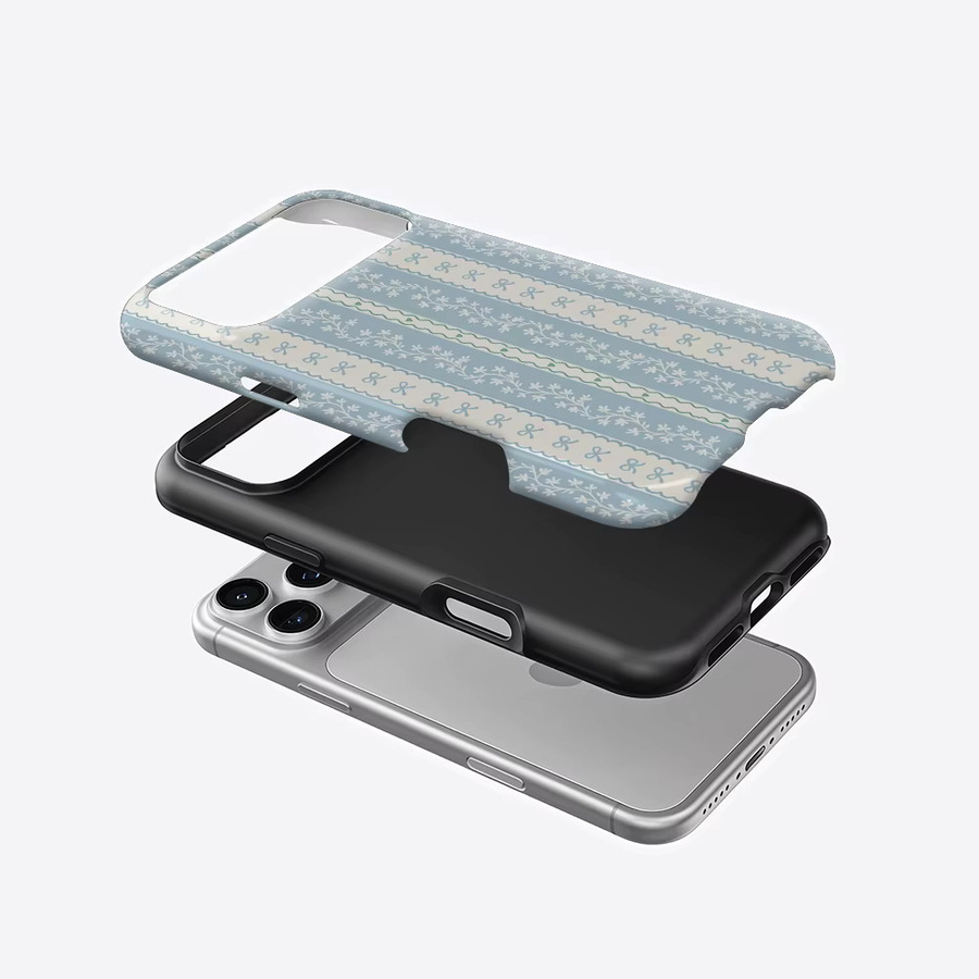 Robuste doppelschichtige Handyhülle mit Pastellstreifen für iPhone 17 16 15 14 13 Pro Max Plus von Potdemiel in Multicolour mit Magnetfunktion - Bild 2