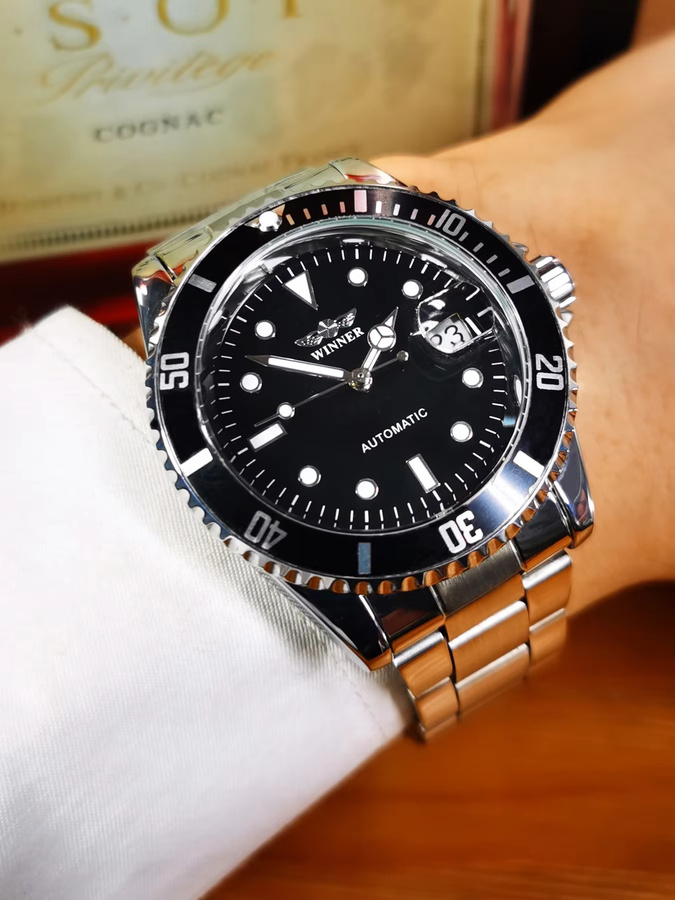 FORSINING Armbanduhr Automatik, Edelstahl, Schwarz, Herren - Bild 5