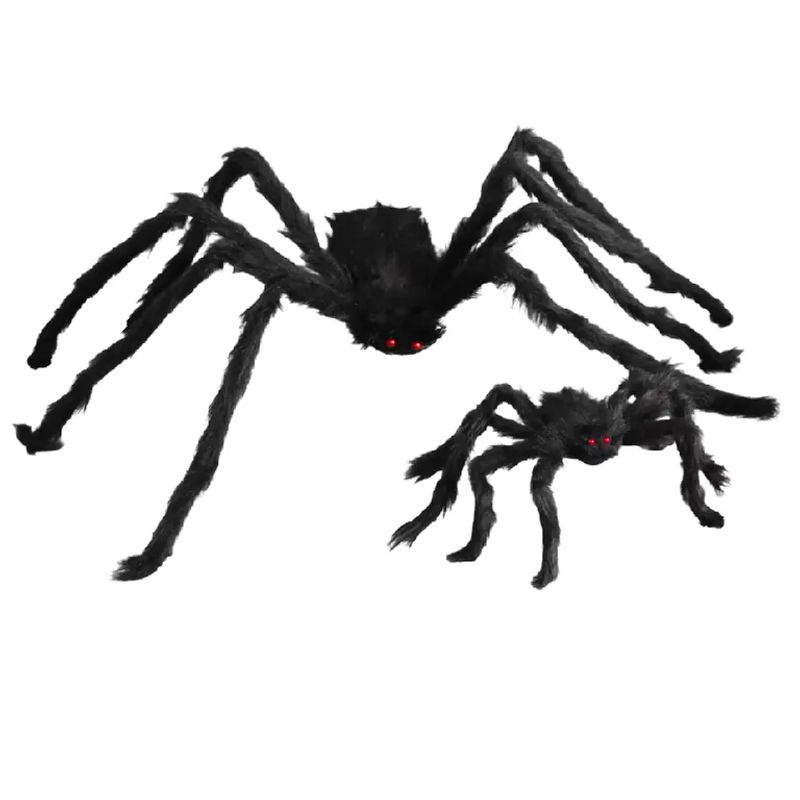 DZQ Halloween Plüsch Spinne als Riesige Dekoration in Schwarz - Bild 7