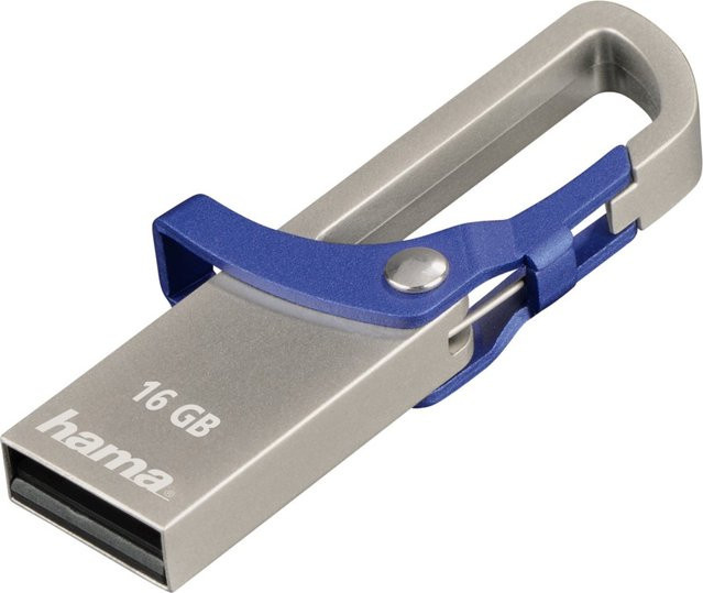 Hama USB-Stick Hook-Style USB 2.0 mit 16 GB in Blau - Bild 1