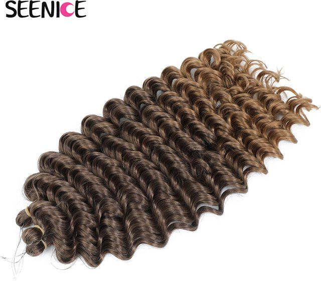 SEENICE Crochet Braids Hair Extensions, Ombre Blonde Brown, Damen - Bild 1