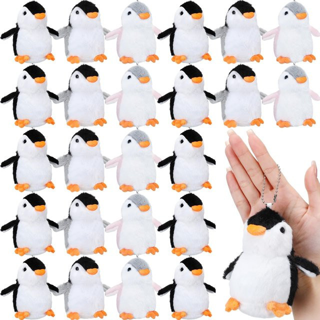 Linyi toy Mini-Stofftier Pinguin, Plüsch, Schlüsselanhänger, bunt/mehrfarbig - Bild 1