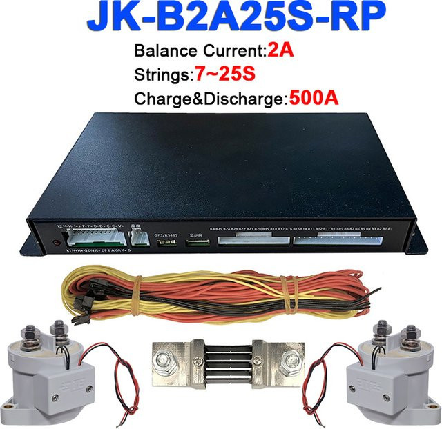 Jikong Active Smart BMS mit 500A Relais für NCM, LFP und LTO, Farbe: Schwarz - Bild 1