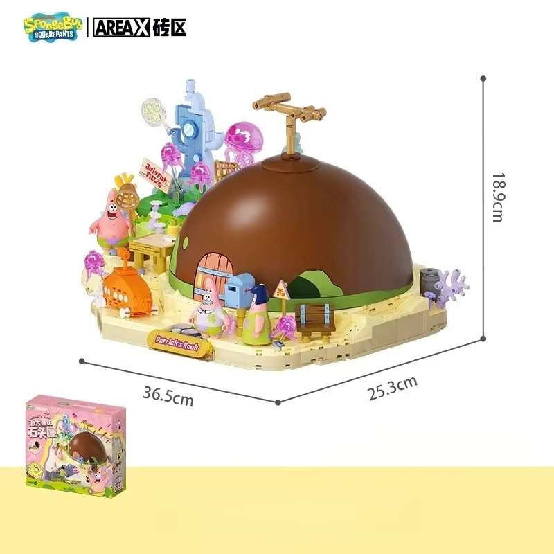 AREAX SpongeBob Schwammkopf Baustein, Montage DIY Puzzle Spielzeug - Bild 3
