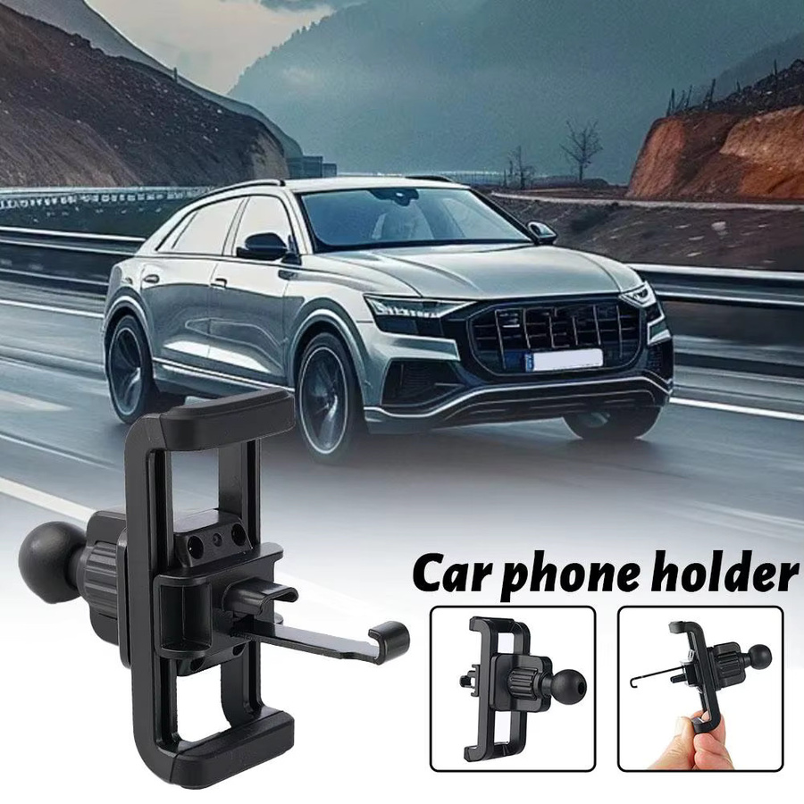Universelle Handyhalterung für die Auto-Lüftung mit 17mm Kugelkopf, schwarzer Clip für GPS und Smartphone - Bild 3