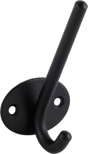 Technik Team Huthaken Elion aus Stahl in Schwarz Matt, Breite: 5,2 cm, Höhe: 10,3 cm - Bild 1
