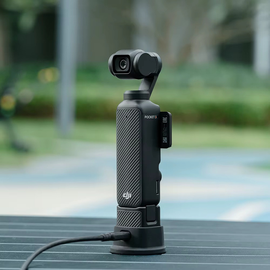 DJI Osmo Pocket 3 Silikon Dock Desktop Basis Anti-Skid Standfuß Zubehör in Schwarz - Bild 2
