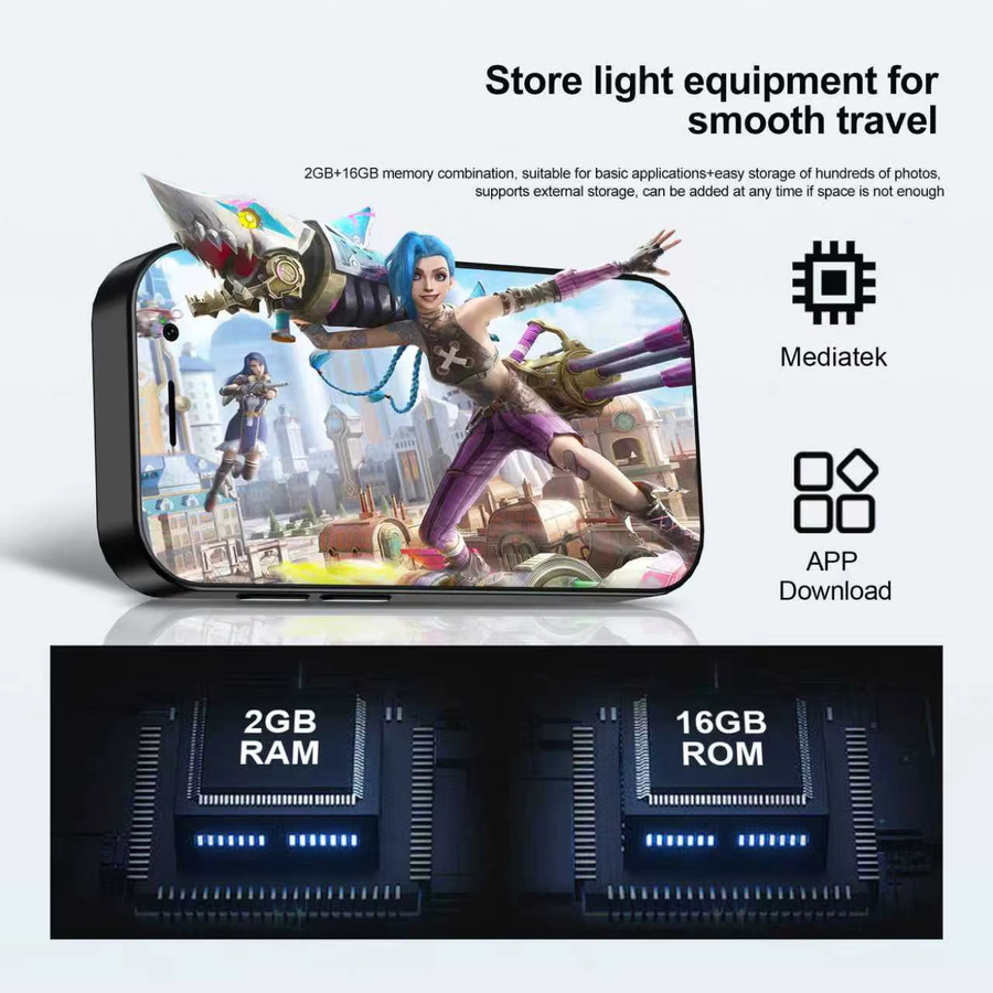 SERVO KING9000 Mini-Smartphone in Purple mit Android-System, 2 GB RAM, 16 GB ROM, 4G LTE und Dual-SIM - Bild 5