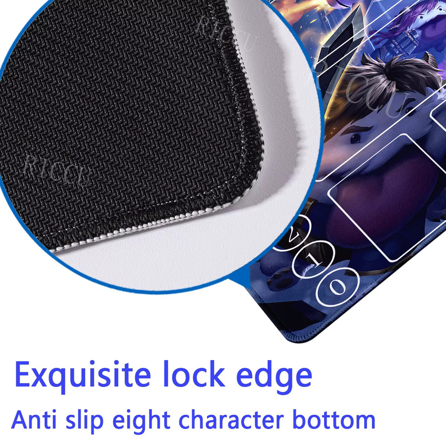 League of Mouse Pad Legends Riftbound Series TCG Schreibtischunterlage mit HD-Druck und genähtem Rand, B/T: 60 x 35 cm, Multicolour - Bild 4