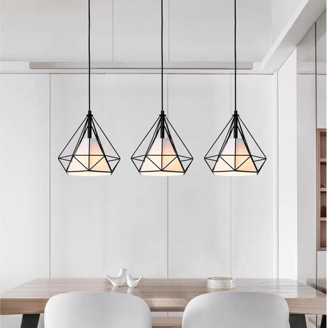 CANMEIJIA Moderne LED Pendelleuchte in Schwarz für Esszimmer und Küche mit E27 Fassung - Bild 1