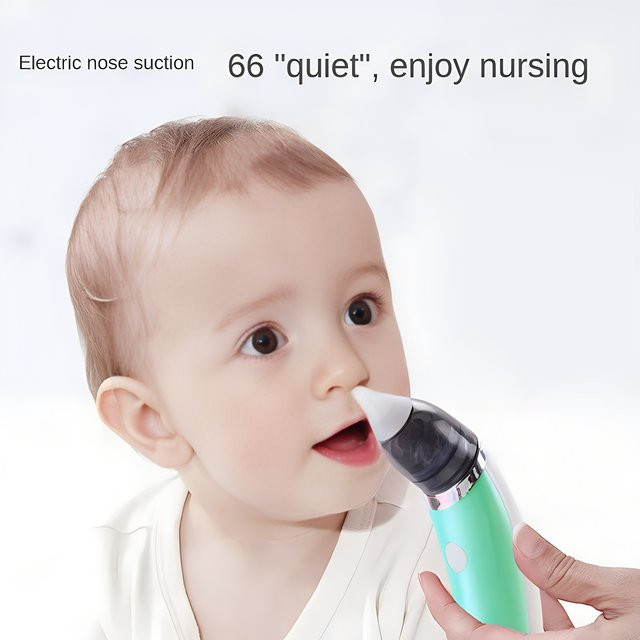 Elektrischer Nasensauger Alextrasza für Neugeborene, geräuschloser Rhinitis-Reiniger in Grün - Bild 1