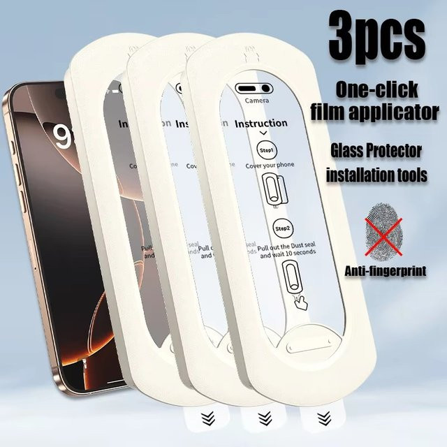 3er-Pack High-Definition Displayschutzfolie aus gehärtetem Glas für die Apple iPhone-Serie in Transparent - Bild 1