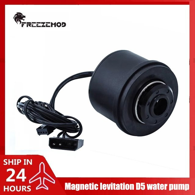 FREEZEMOD Magnetische Aufhängung D5-Wasserpumpe für Computer-Wasserkühlung, PWM-Geschwindigkeitsregelung, Schwarz, 1100 l/h, PU-PWM5B18W - Bild 1