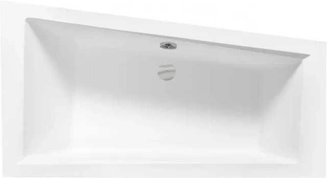 Bad Land Eckbadewanne INTIMA Rechts in Weiß mit Styroporverkleidung, Bambus Badewannenablage und Kopfstütze, B/T: 150 x 85 cm - Bild 1