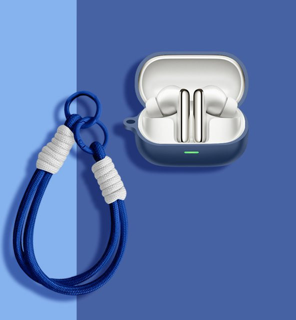 Schutzhülle mit Haken für SoundPEATS Air5 PRO und Air5 Pro Plus Bluetooth-Kopfhörer in Blau - Bild 1