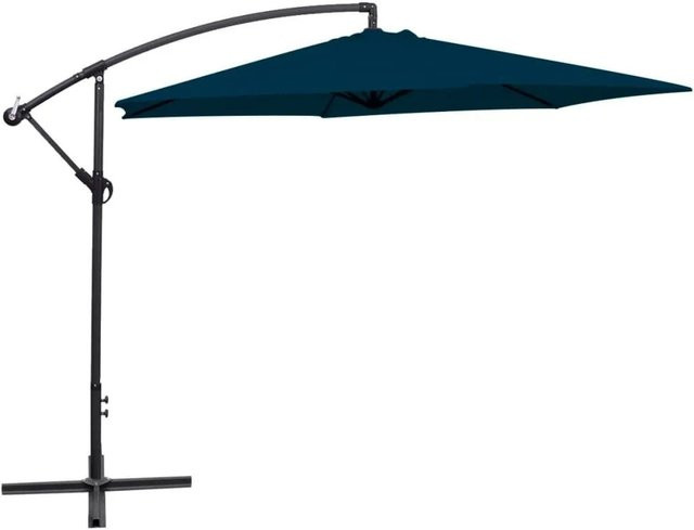 vidaXL Ampelschirm in Marineblau mit 3 m Durchmesser aus Polyester und Stahl - Bild 1