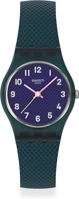 Swatch Damenuhr, Quarz, Kunststoff, Grün, Rund - Bild 1