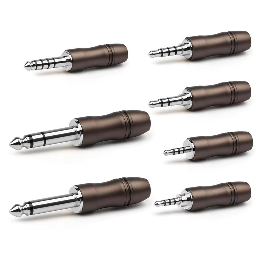 QYFANG Klinkenstecker Set rhodiniert in Silber mit 6,35 mm Mono, 6,35 mm Stereo sowie 4,4 mm, 3,5 mm und 2,5 mm Anschlüssen - Bild 4