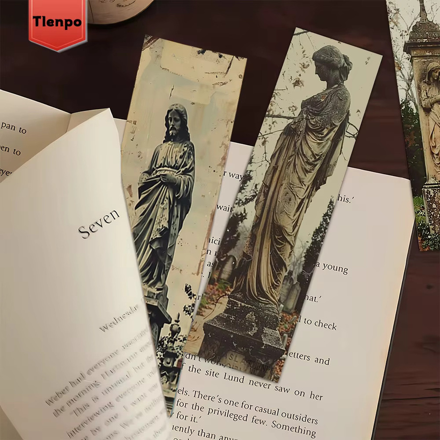 32 Stück Vintage-Lesezeichen im Grabstein-Design aus Papier für Leser und Buchliebhaber - Bild 5