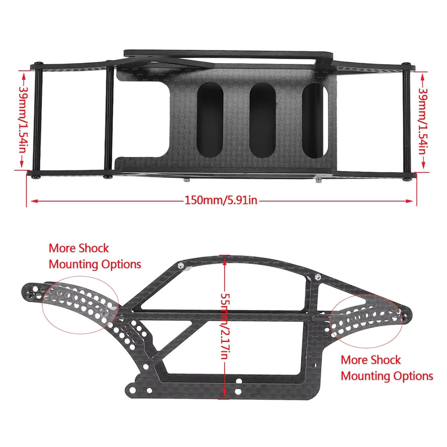 Fimonda TRX4M Carbon Fiber Comp Chassis Kit, 1:18, Zubehör - Bild 2