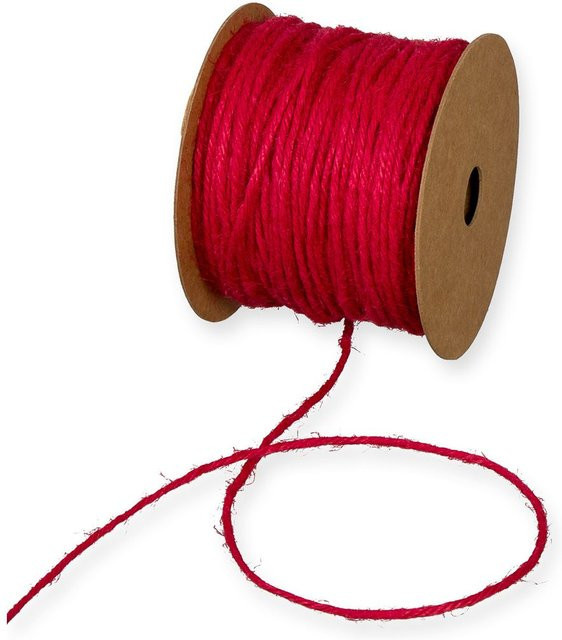 Halbach Jutekordel Basic aus Jute in Rot - Bild 1