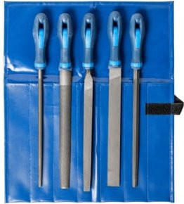 PFERD Werkstattfeilen-Set WR 5-teilig in Rolltasche, 250 mm Länge, Hieb 3, Farbe Blau - Bild 1