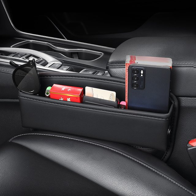 chelumei Autositz-Lückenfüller Aufbewahrungsbox mit Telefon-Ladeloch und Organizer für die Konsole links oder rechts - Bild 1