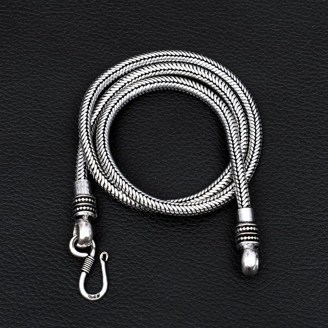 Schlangenkette Halskette 925 Sterling Silber, vergoldet, 5 mm, Unisex - Bild 1