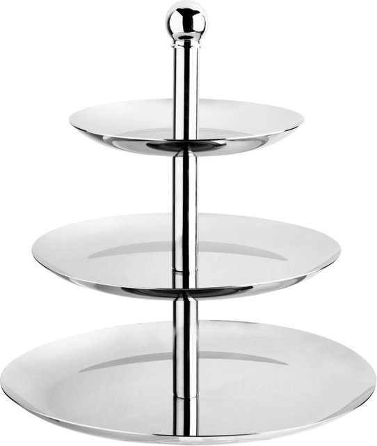 VEGA Etagere Anie rund in Silber aus Edelstahl, Durchmesser: 26,7 cm, Höhe: 30,5 cm - Bild 1
