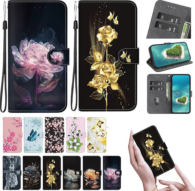 Stand Flip Wallet Case für Infinix Note 30 40 50 PRO PLUS 5G in Multicolour mit Painted Pattern - Bild 1