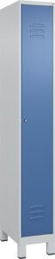 C+P Spind Classic PLUS Garderobenschrank mit 1 Abteil, Zylinderschloss, 4 Garderobenhaken und Trennwand, Höhe: 195 cm, Breite: 30 cm, Tiefe: 50 cm - Bild 1