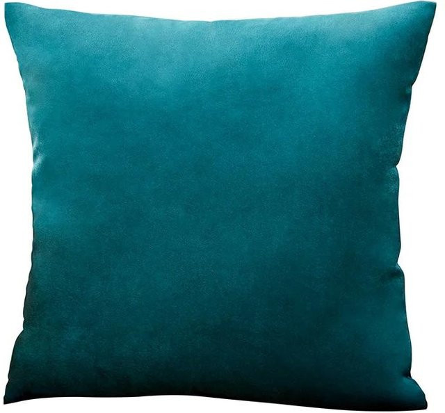 CANIRICA Samt Kissenbezug in Türkis, quadratischer Zierkissenbezug für dein Sofa, B/H: 45 x 45 cm - Bild 1