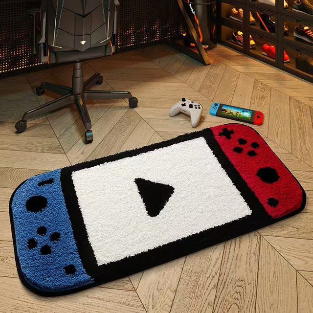VIKAMA Game Console Controller Teppich, moderner E-Sport Bodenmatte in Multicolour, rutschfest und rechteckig - Bild 1