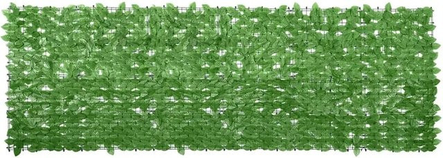 vidaXL Balkon-Sichtschutz mit grünen Blättern, Farbe: Grün, B/H: 300 x 100 cm - Bild 1