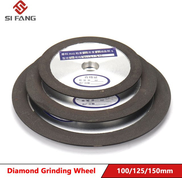 SI FANG Diamant-Schleifscheibe in Grau für Wolframstahl und Werkzeuge, Körnung 150 320, Durchmesser: 100 mm, 125 mm oder 150 mm - Bild 1
