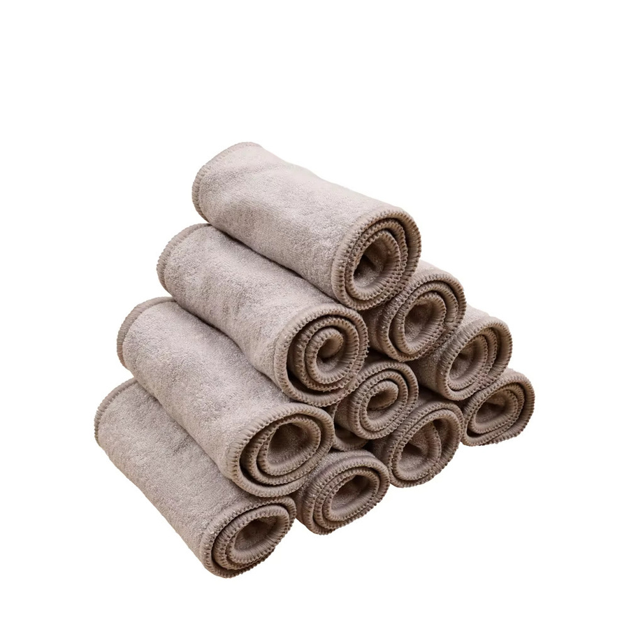 Elinfant Babywindel-Einlagen aus Bambusfaser, waschbar und wiederverwendbar, grau, B/T: 35 x 13,5 cm - Bild 3