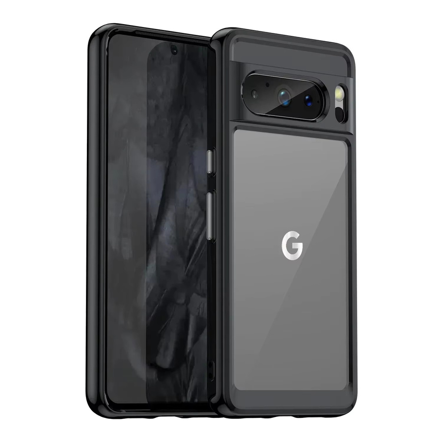 Transparente TPU Schutzhülle für Google Pixel 10 9 8 7 6 Pro XL mit Stoßfest-Funktion in Schwarz - Bild 4