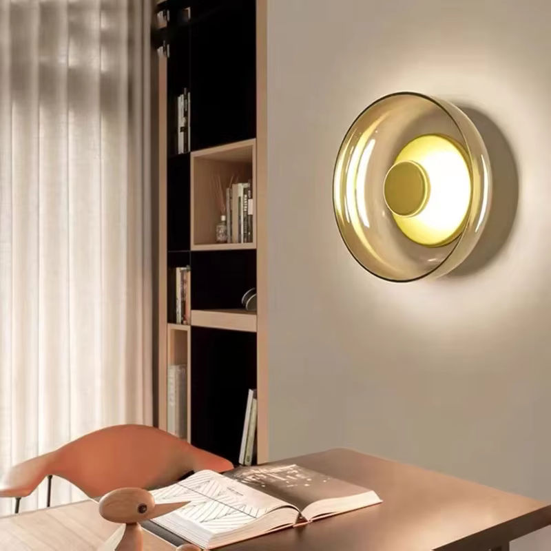CETANT Nordic LED Wandleuchter aus Glas in Transparent und Gold/Messing mit runden Glaskugeln - Bild 2