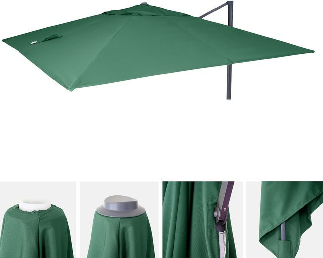 Ersatzbezug für MCW Luxus-Ampelschirm A96 aus Polyester, dunkelgrün, 3 x 4 m (Ø 5 m) - Bild 1