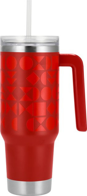 OXO Doppelwandiger Edelstahl Becher in Rot - Bild 1