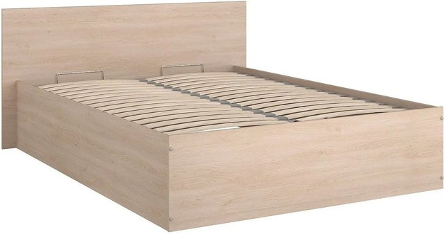 Velona Bett mit Bettkasten in Natur, Modernes Design mit Lift-up-Base, B/T/H: 164,4 x 140 x 190 cm - Bild 1