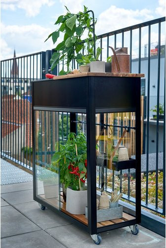 Juliana Gewächshaus Urban Vertical in Schwarz mit 3 mm Sicherheitsglas, B/T: 33 x 71 cm - Bild 3