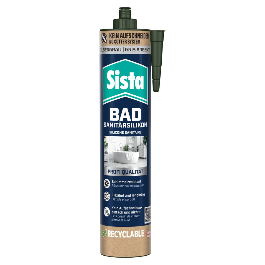 Sista Sanitär-Silikon für Bad und Küche, Silbergrau, 280 ml - Bild 2