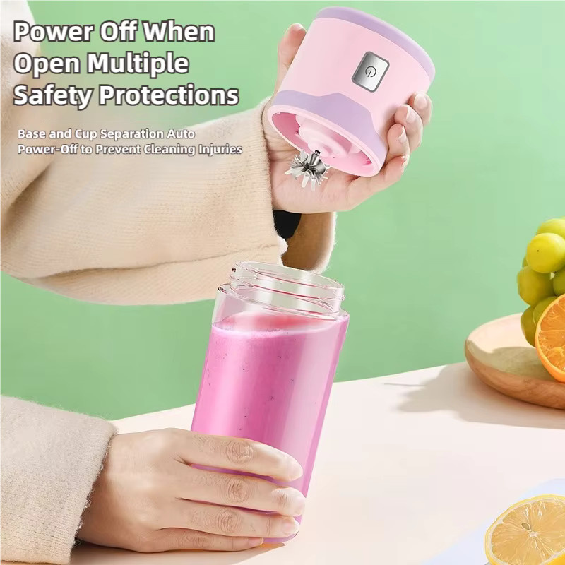 TINSOL Tragbarer elektrischer Mixer in Weiß, 450 ml, wiederaufladbarer USB-Entsafter für Milchshakes, Säfte und kleine Lebensmittelverarbeitungen - Bild 1
