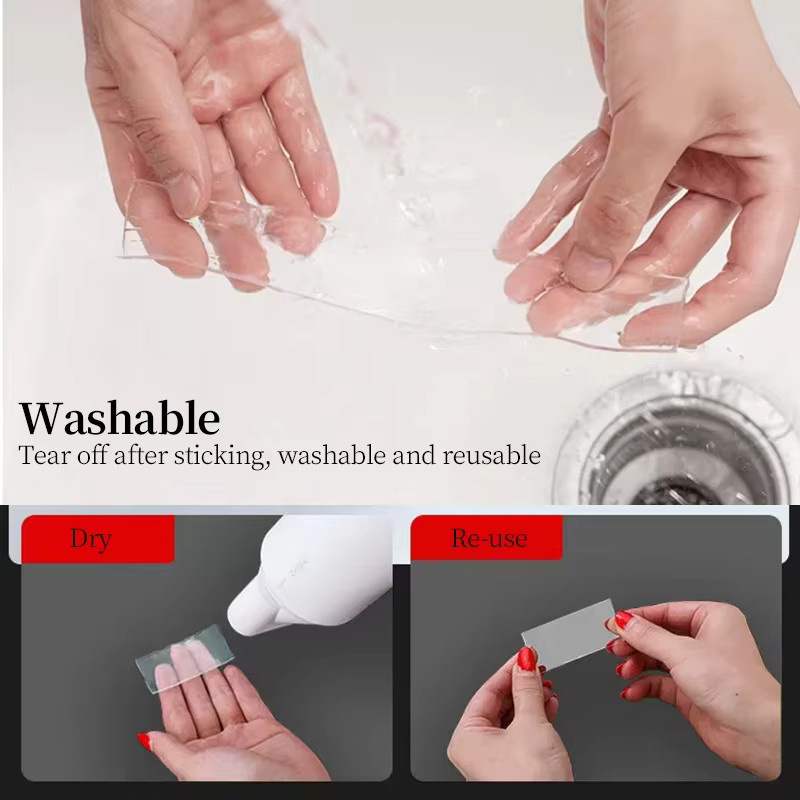 Transparentes Nano-Klebeband doppelseitig, wiederverwendbar und wasserdicht für Küche und Badezimmer - Bild 2
