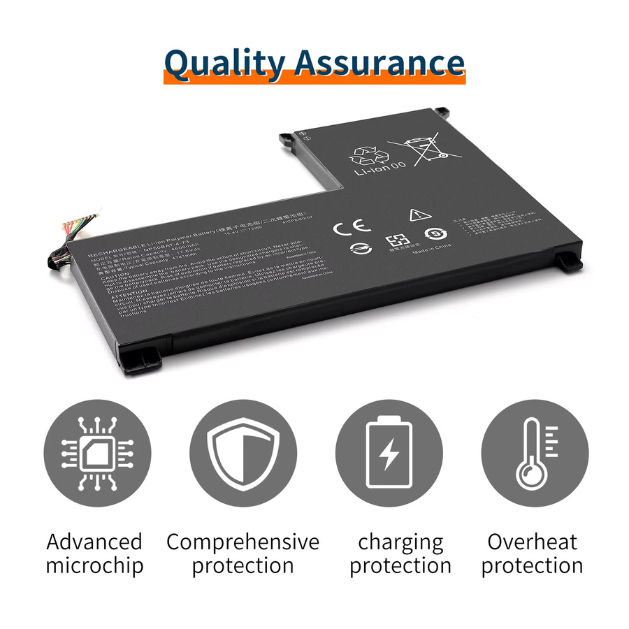 BVBH NP50BAT-4-73 Ersatz-Laptop-Akku in Schwarz für HASEE TX8R7 TX8R9 TX9R7 TX9R9 CLEVO X15AT X17AT XMG Focus 17 E23 Notebook-Batterie Li-Ion Pack - Bild 2