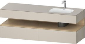 Duravit Einbauwaschtisch-Möbel-Set Qatego in Beige, B/T/H: 160 x 50 x 60 cm - Bild 1