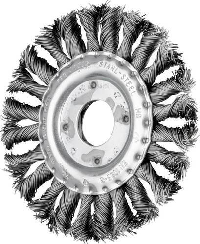 PFERD COMBITWIST Rundbürste gezopft für Winkelschleifer, Durchmesser: 115 mm, Bohrung: 22,2 mm, Stahl-Draht-Ø: 0,50 mm, Farbe: Silber - Bild 1